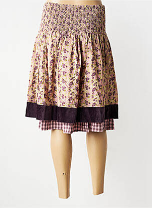 Jupe mi-longue coupe évasée violet RHUM RAISIN femme