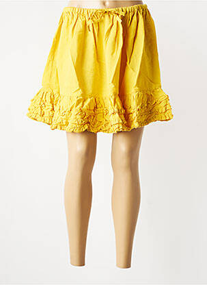 Jupe courte coupe évasée jaune RHUM RAISIN femme