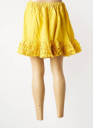 Jupe courte coupe évasée jaune RHUM RAISIN femme