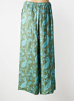 Pantalon large tissage crêpe taille normale vert RHUM RAISIN femme