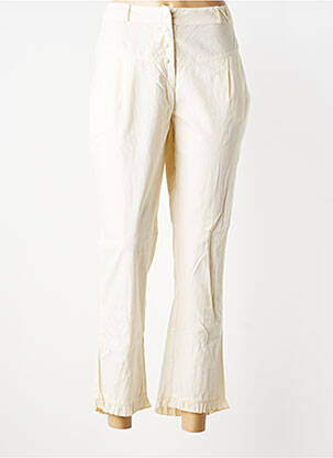 Pantalon 7/8 tissage popeline taille normale beige RHUM RAISIN femme