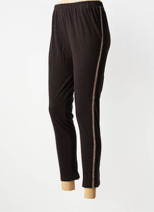 Legging broderie galons latéraux taille normale noir RHUM RAISIN femme