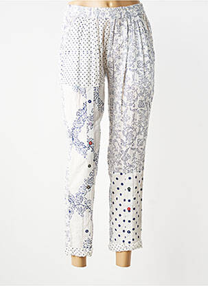 Pantalon 7/8 taille élastique taille normale bleu RHUM RAISIN femme