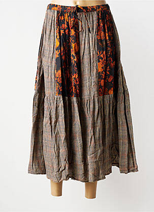 Jupe longue coupe évasée orange RHUM RAISIN femme