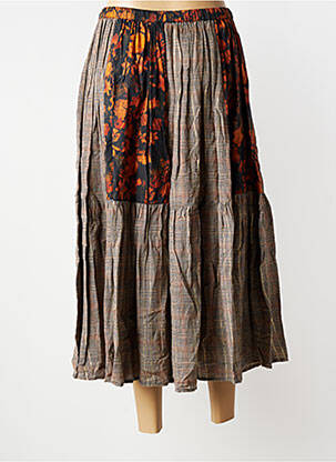 Jupe longue coupe évasée orange RHUM RAISIN femme