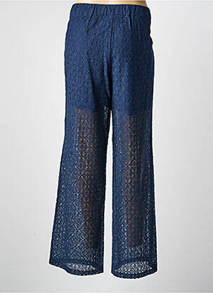 Pantalon large fermeture zippée sous rabat boutonné taille normale bleu CREAM femme