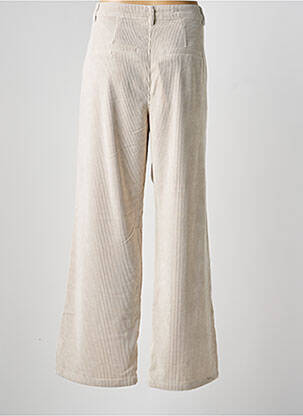 Pantalon large fermeture zippée sous rabat boutonné taille normale beige CREAM femme
