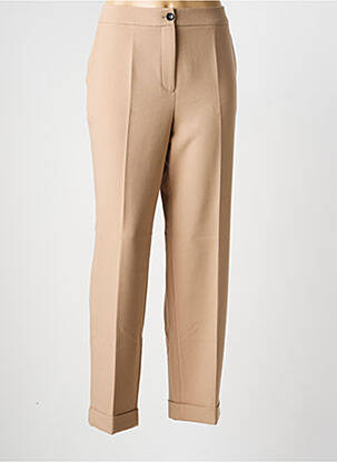 Pantalon droit stretch taille normale marron MARC AUREL femme