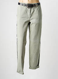 Pantalon droit fermeture zippée sous rabat boutonné vert MARC AUREL femme