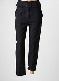 Pantalon droit stretch taille normale noir YAYA femme