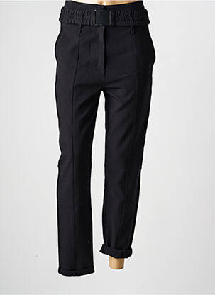 Pantalon droit stretch taille normale noir YAYA femme