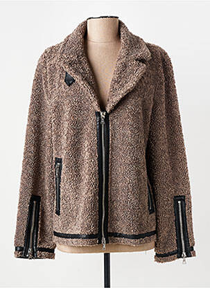 Veste casual col tailleur marron MARC AUREL femme