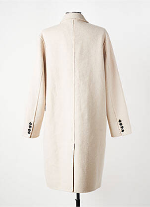 Manteau long coupe cintrée sans capuche beige RINO & PELLE femme