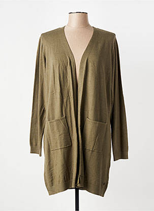 Gilet manches longues stretch vert CREAM femme