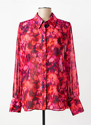 Chemisier tissage crêpe manches longues rose MARC AUREL femme