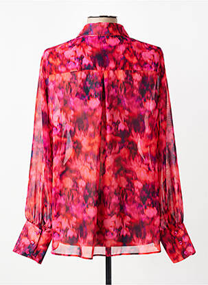 Chemisier tissage crêpe manches longues rose MARC AUREL femme