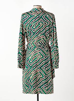 Robe mi-longue manches longues manches longues vert K-DESIGN femme