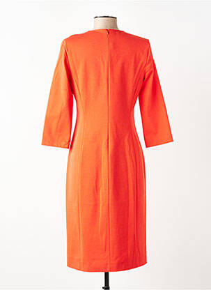 Robe mi-longue manches 3/4 manches 3/4 orange MARC AUREL femme