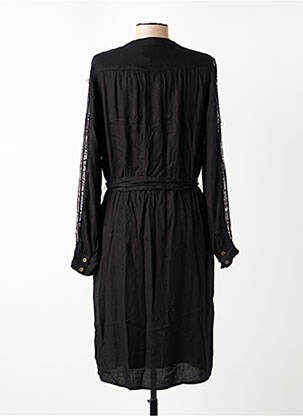 Robe mi-longue manches longues manches longues noir FREEMAN T.PORTER femme