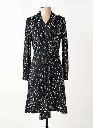 Robe courte manches longues manches longues noir K-DESIGN femme