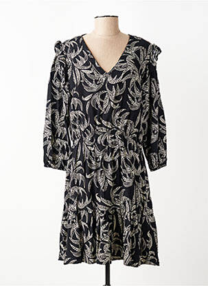 Robe mi-longue manches 3/4 manches 3/4 noir FREEMAN T.PORTER femme