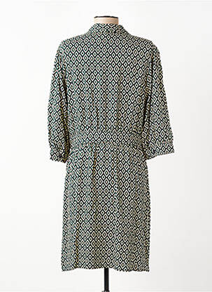 Robe mi-longue manches 3/4 manches 3/4 vert FREEMAN T.PORTER femme