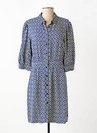 Robe mi-longue manches 3/4 manches 3/4 bleu FREEMAN T.PORTER femme