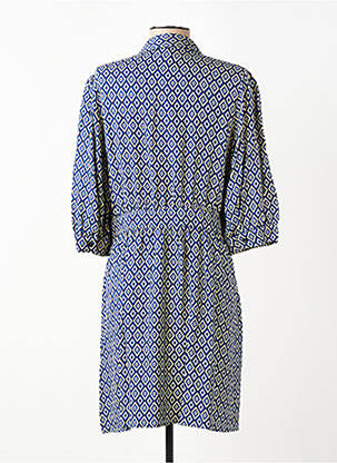 Robe mi-longue manches 3/4 manches 3/4 bleu FREEMAN T.PORTER femme