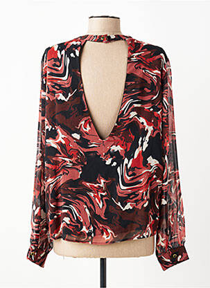 Blouse légère et transparente manches longues marron FREEMAN T.PORTER femme