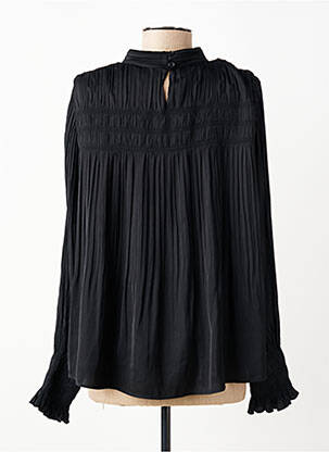 Blouse fermeture boutonnée au dos manches longues noir MARC AUREL femme