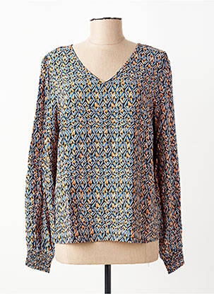 Blouse manches longues manches longues bleu CREAM femme