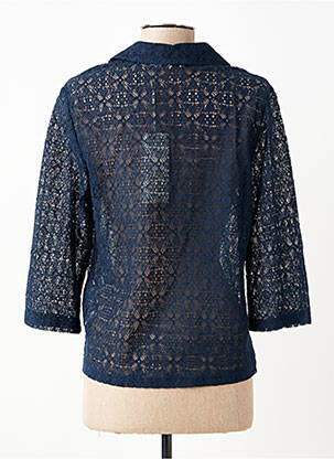 Chemisier coupe droite manches 3/4 bleu CREAM femme