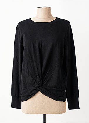 Pull stretch manches longues noir K-DESIGN femme