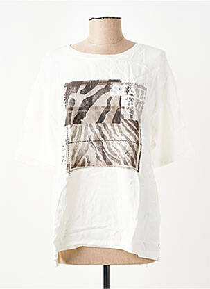T-shirt coupe droite manches courtes beige MARC AUREL femme