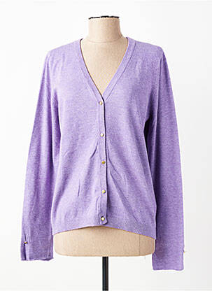Gilet manches longues resserrée sur le bas violet CREAM femme