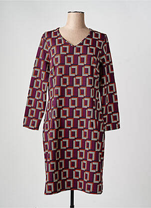 Robe mi-longue manches longues manches longues violet MERI & ESCA femme