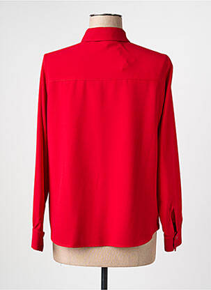Chemisier tissage crêpe manches longues rouge GUY DUBOUIS femme