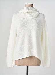 Pull stretch manches longues blanc MARBLE femme