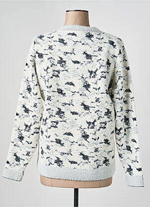 Gilet manches longues maille maille poilu gris MERI & ESCA femme