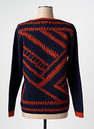 Pull col bateau manches longues bleu GUY DUBOUIS femme