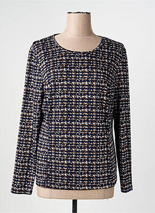 Sous-pull stretch manches longues bleu GUY DUBOUIS femme