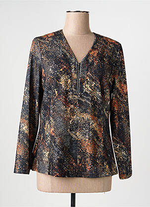 Pull coupe cintrée manches longues noir GUY DUBOUIS femme