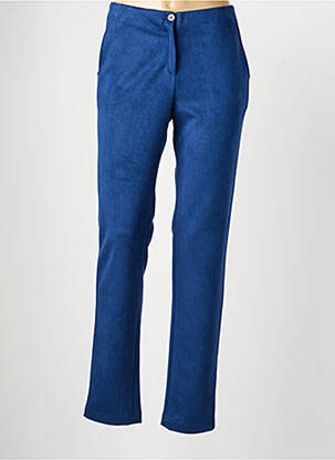 Pantalon slim taille élastique taille normale bleu GUY DUBOUIS femme