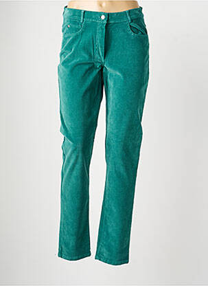 Pantalon slim taille élastique taille normale vert FRANCE RIVOIRE femme