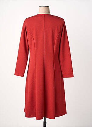 Robe mi-longue manches longues manches longues rouge GUY DUBOUIS femme