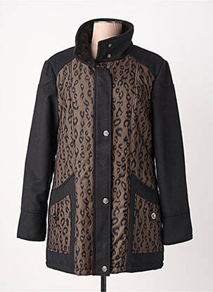 Manteau court coupe droite sans capuche noir GREGORY PAT femme