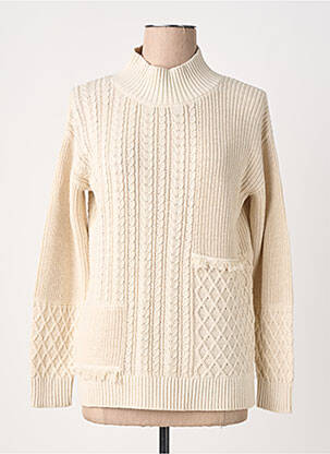 Pull coupe droite manches longues beige OLSEN femme