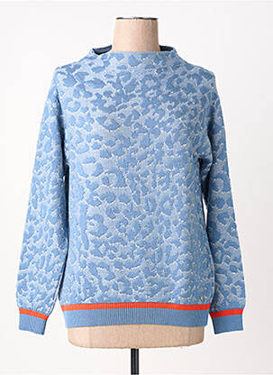 Pull coupe droite manches longues bleu OLSEN femme