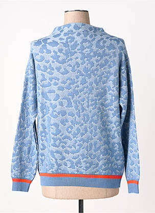Pull coupe droite manches longues bleu OLSEN femme