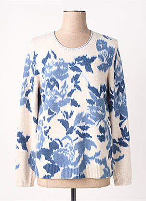 Pull coupe droite manches longues blanc OLSEN femme